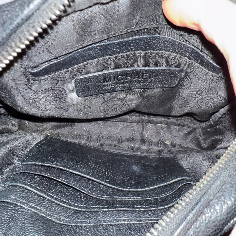 EUC Michael Kors Black Crossbody Bag with Metallic Accents - Picture 7 of 8